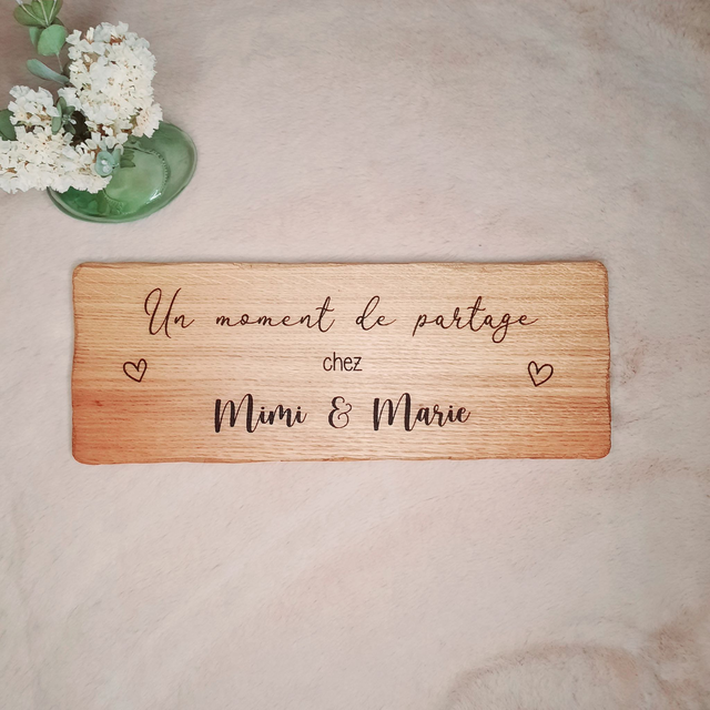 Planche Chêne &quot;Un moment de partage&quot;