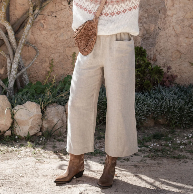 Carpenter linen pants, natural