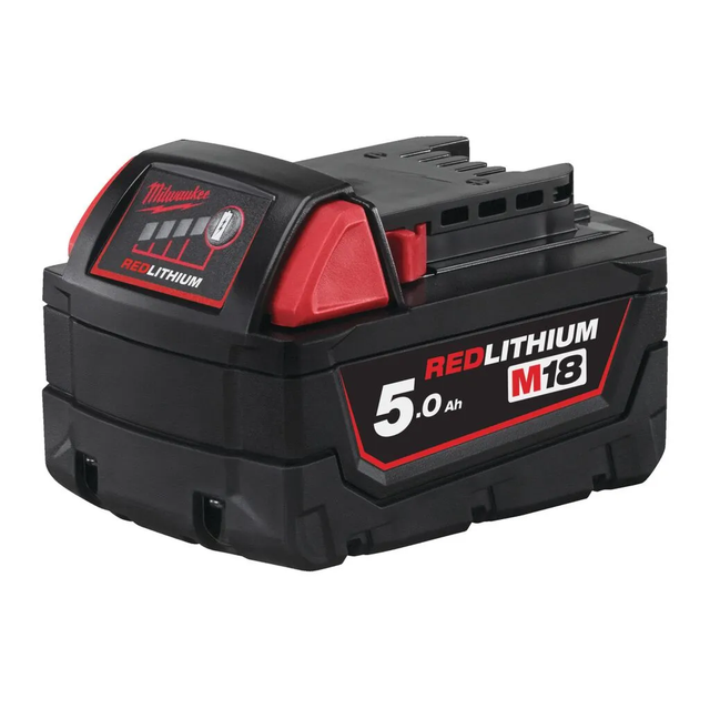 MILWAUKEE Akku M18 B5 (18 V/5.0 Ah Li-Ion) Red Li-Ion