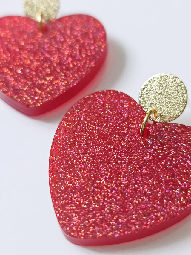 KISS'KISS rouge passion à paillettes 