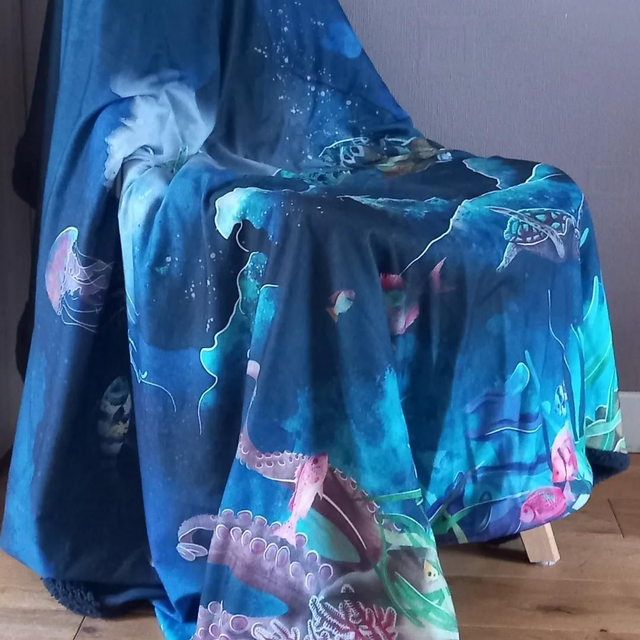 Sea Themed Large Throw Blanket