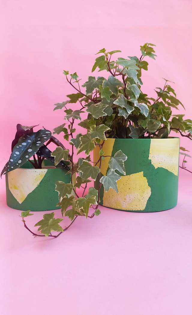  Osłonka na doniczkę, zielona doniczka lastryko, pojemnik dekoracyjny