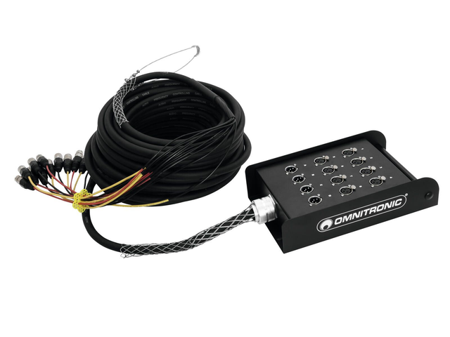 Omnitronic Stagebox 8+4, med 30 m kabel