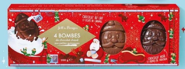 Boite de 4 bombes Père Noël