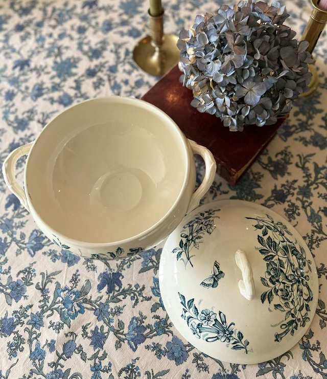 JASMIN - Grande soupière signée Badonviller - Terre de Fer