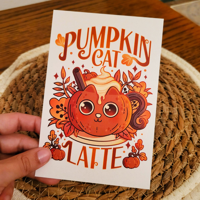 Pumpkin cat latte