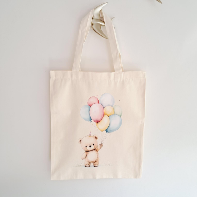 Tote bag nounours et ballons