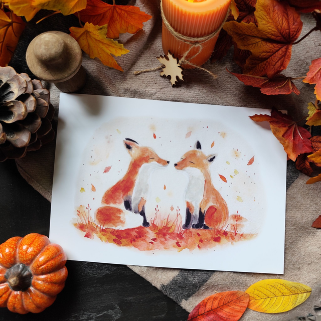 Amitié d&#039;automne - affiche  