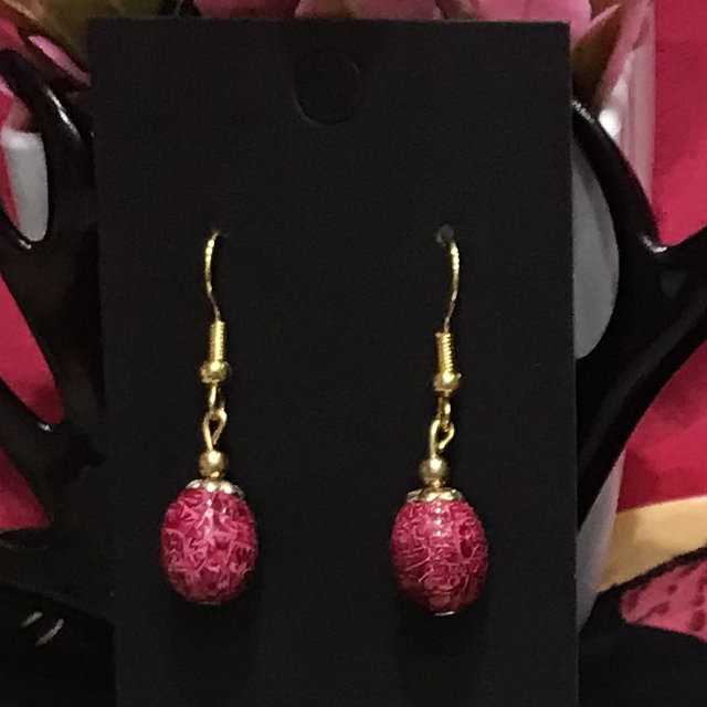 Rose Pink Dangling Earrings - RPD03