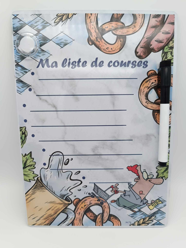 Ardoise magnétique pour liste de courses 