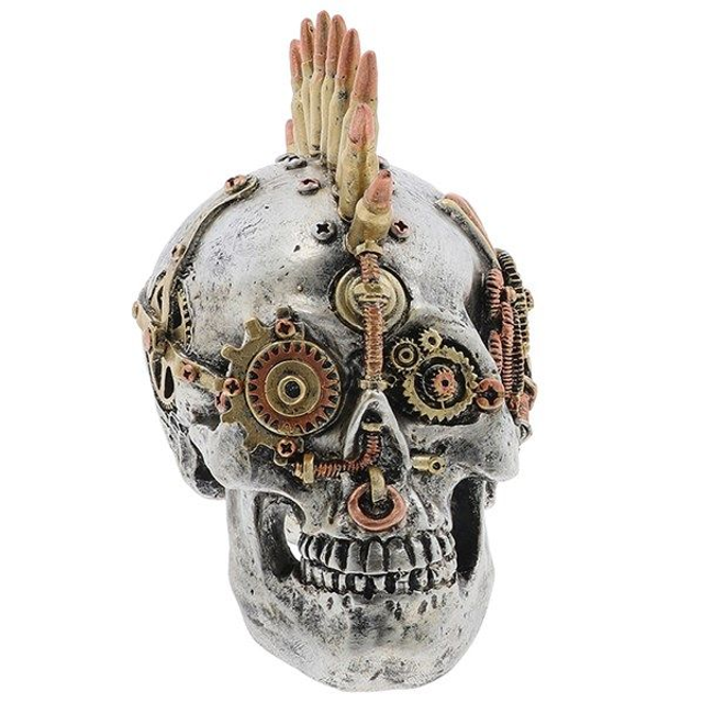 Skull with Bullet Mohawk Adroit Creations Steampunk Collection