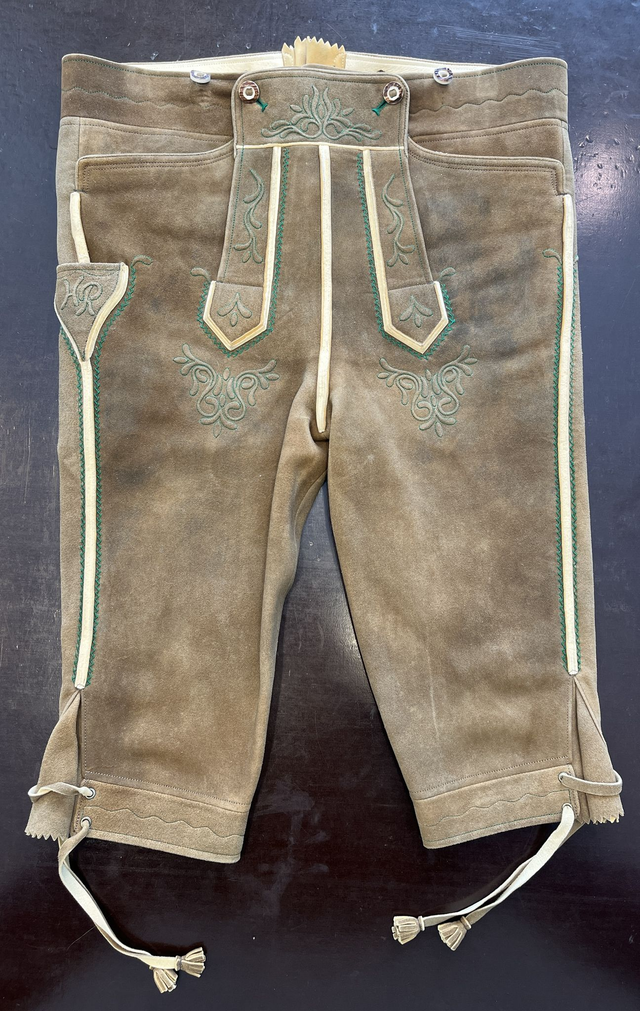 Lederhose - Kniebund mit Hosenträger in Größe 50