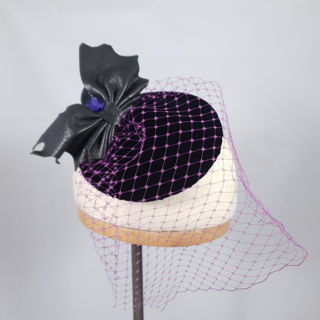 Fascinator rond chauve-souris