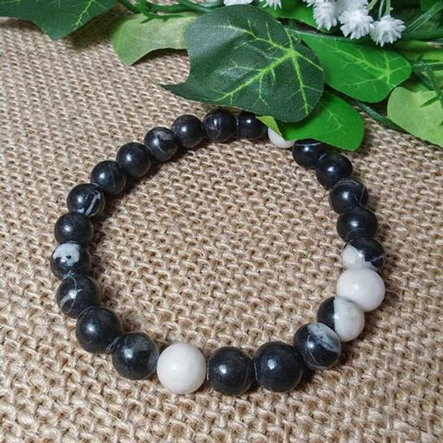 Bracelet 8mm jaspe zèbre  