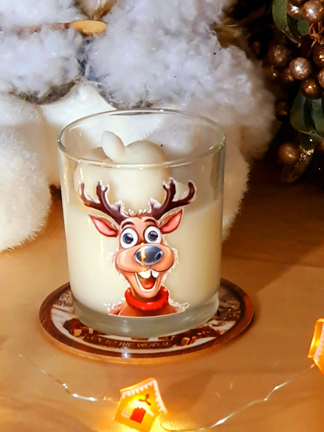 Bougie Noël Biche Douce Couverture
