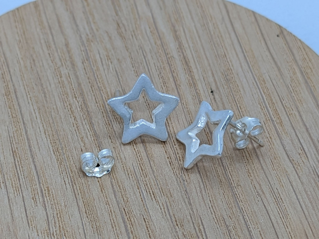 Large Open Star Earrings