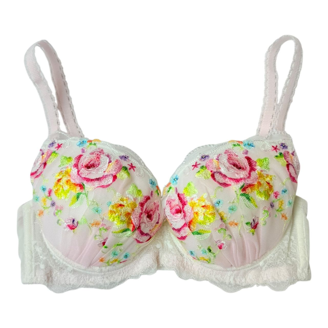 Light pink colourful rose Japanese Bra UK 32C    