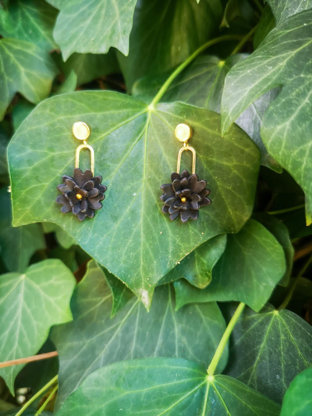 Collection Florale Songe nocturne - Boucles d'oreilles Oriane