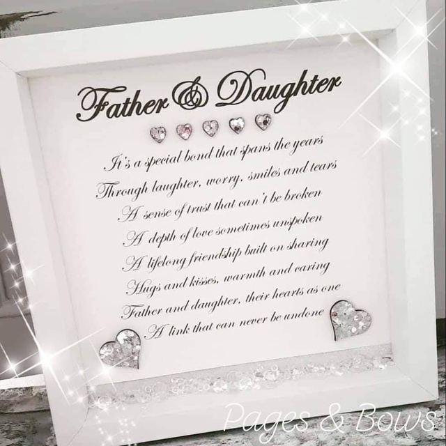 Father &amp; Daugher framed poem 