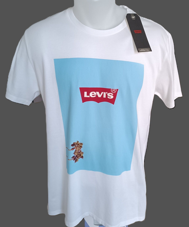 T-shirt Levi’s® Homme Blanc – Logo Rouge & Imprimé Artistique 