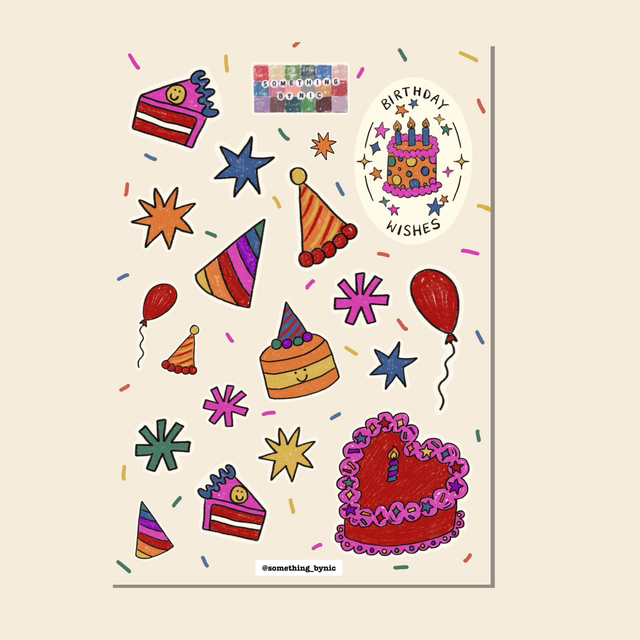 Birthday Wishes Sticker Sheet