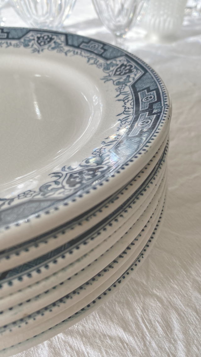 Assiettes plates Saint Amand et Hamage Maroc (x8)