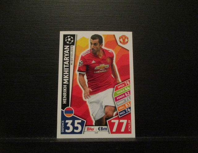 Henrikh Mkhitaryan - UEFA Champions League Match Attax 2017/18 Original Trading Card #153