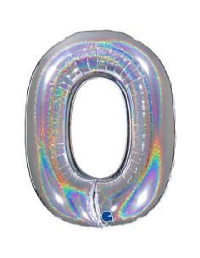 Numero 0 Holografico Argento 
