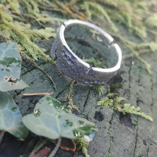 Bague Argent Massif " Brut "