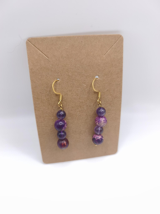 Boucles d'oreilles jaspe impérial 