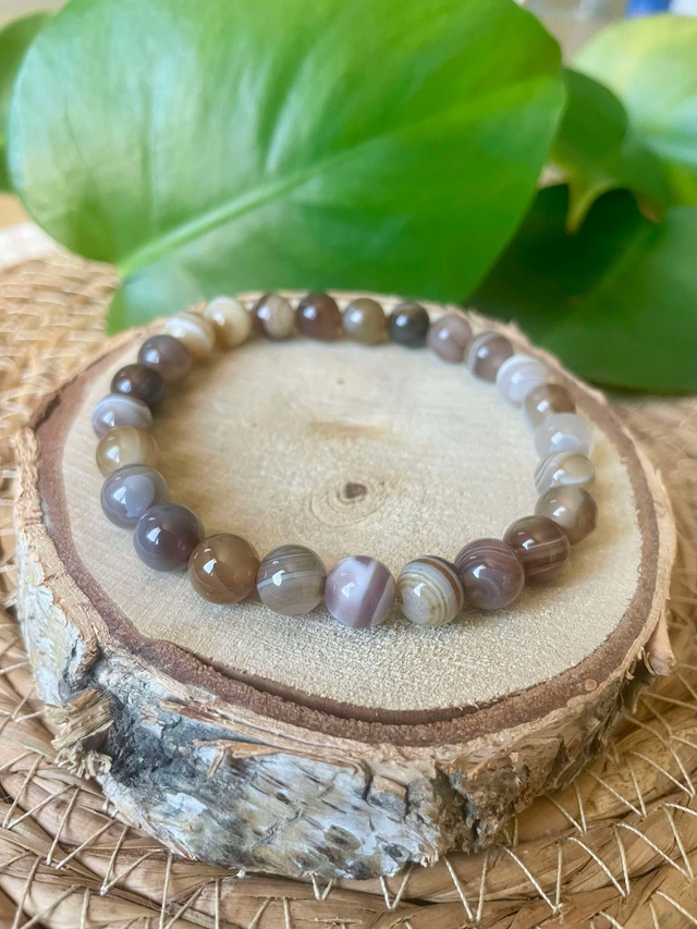 Bracelet agate du Botswana