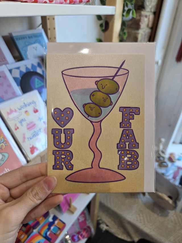 Ur Fab Olive Martini Greetings Card - MD-035