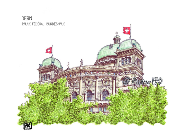 Bern Palais Fédéral - Bundeshaus, Suisse - Switzerland
