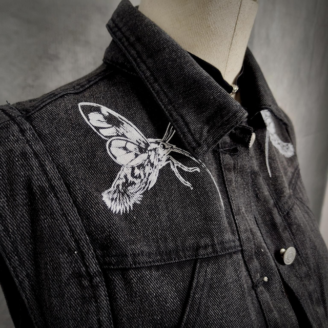 Veste sans manches en jean "Hot Rod Moro"