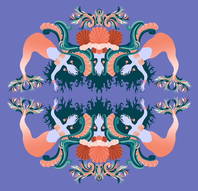 Sticker Méditerranée rond 