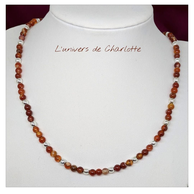 Collier "Cornaline" 20 cm C-005