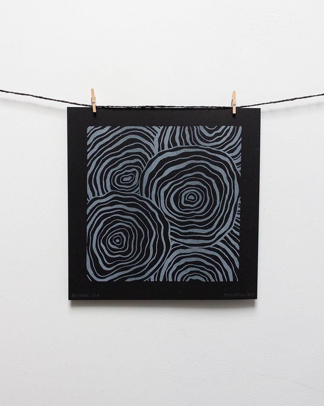 "Fungal 01" A4 Square Riso Print