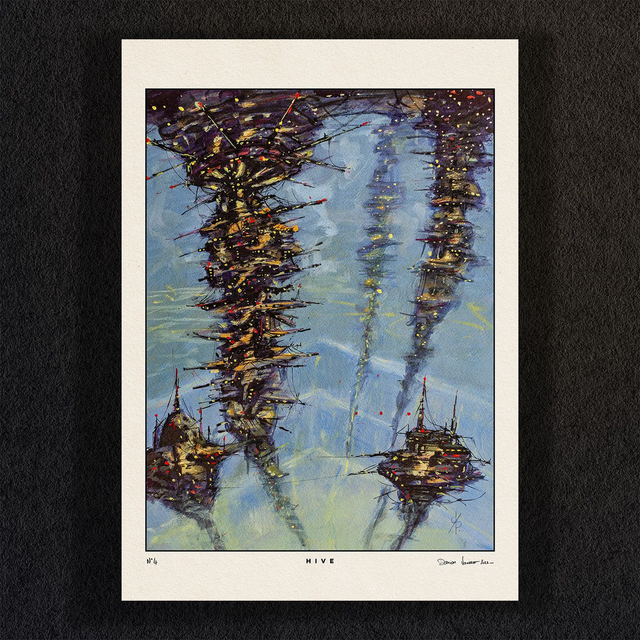 #0113-HIVE N°4- PRINT-technique mixte