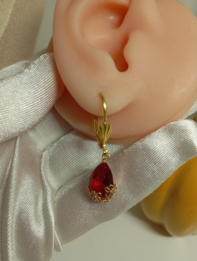 Boucles d'oreilles Hawa rubis 