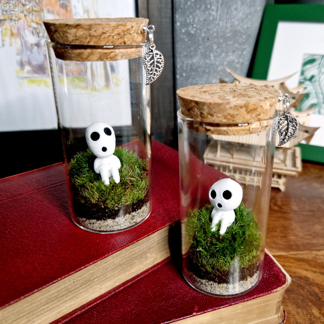 Kodama Tree Spirit Ghibli Terrarium Bottle 