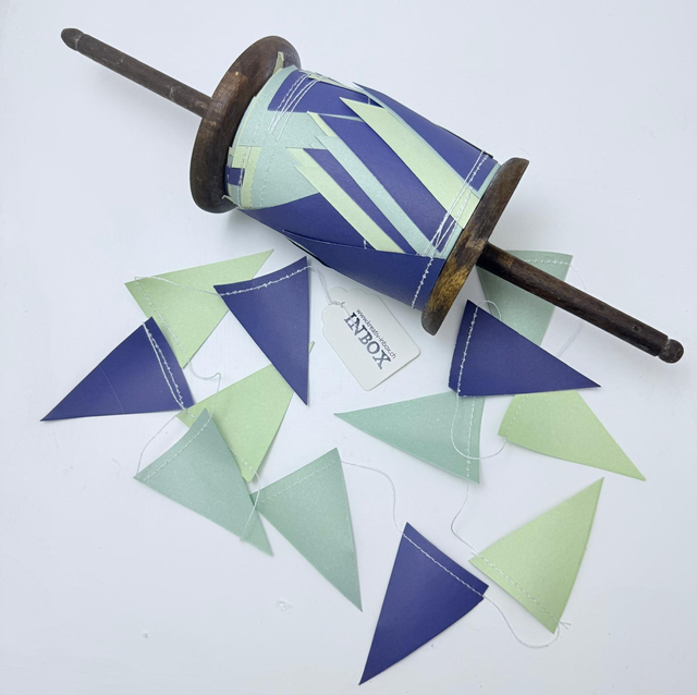 Papiergirlande Wimpel blau 25m