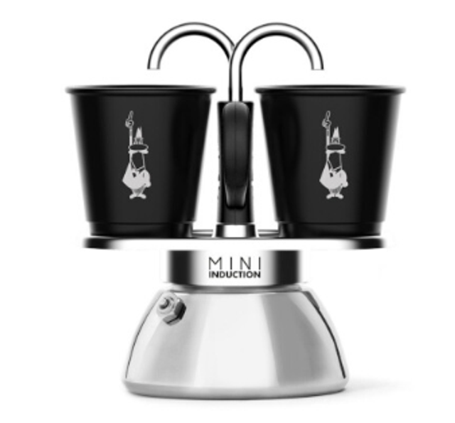Bialetti Mini Express Cafetière à induction 2 tasses - Noir - 100 ml