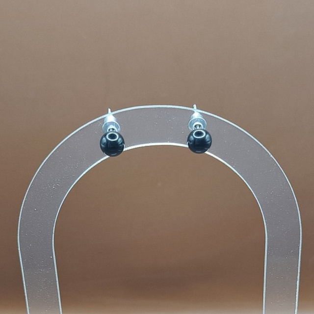 Puces Obsidienne noire 6 mm