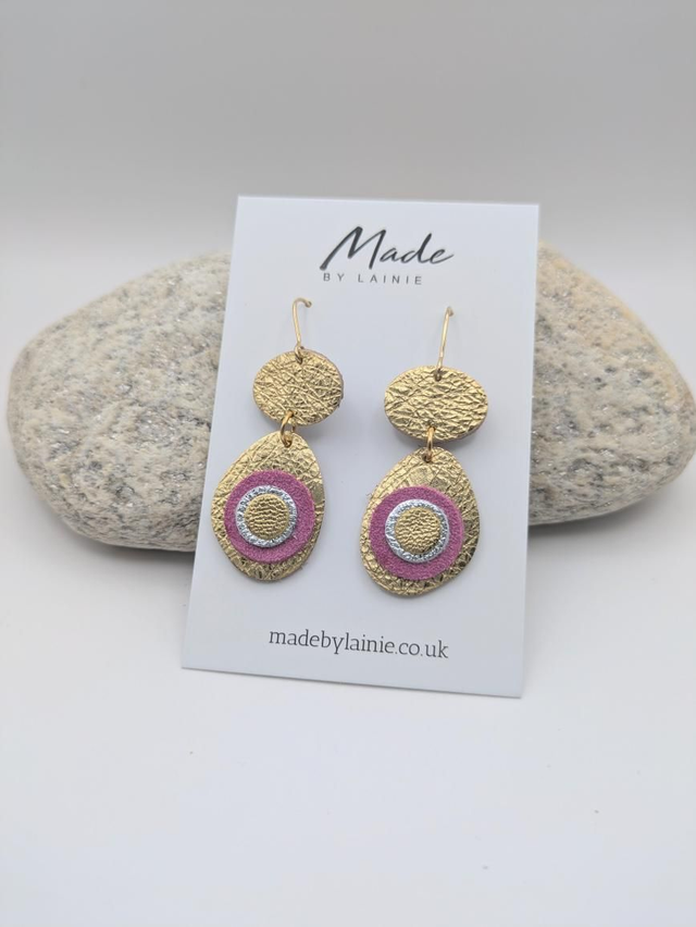 Gold Pebble Drop Earrings (1)