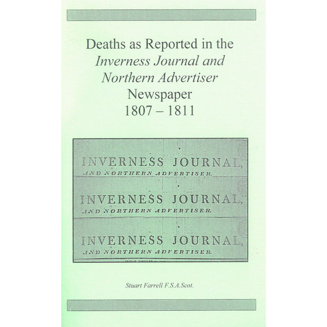 Deaths as Reported in the Inverness Journal &amp; Northern Advertiser 1807-1811