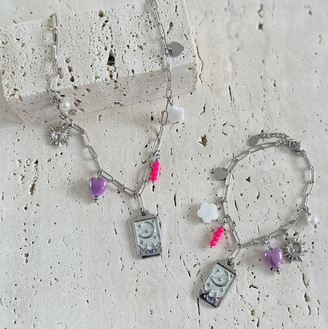 Ketting maan hanger 