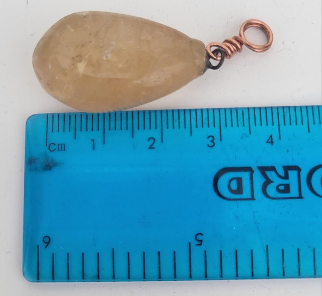 Citrine pendant - droplet