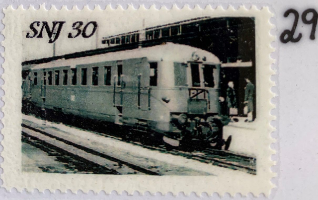 Brevfrimärke 29 - Motorvagn SNJ 30