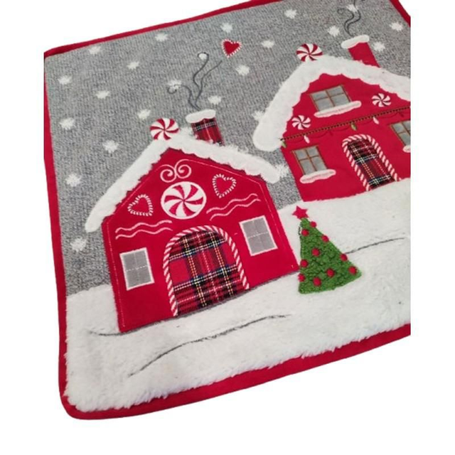 NATALE SET N.2 FEDERE CUSCINO PAESAGGIO NATALIZIO