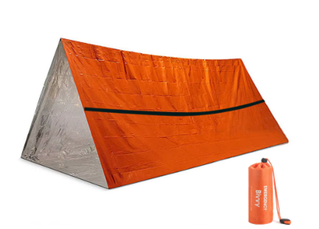 Nood tent / survival tent set 2 persoons - Oranje 240x150cm